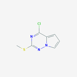 molecular formula C7H6ClN3S B1461009 4-クロロ-2-(メチルスルファニル)ピロロ[2,1-f][1,2,4]トリアジン CAS No. 1120214-78-9