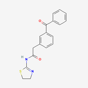 molecular formula C18H16N2O2S B14610103 2-(3-Benzoylphenyl)-N-(4,5-dihydro-1,3-thiazol-2-yl)acetamide CAS No. 59512-30-0