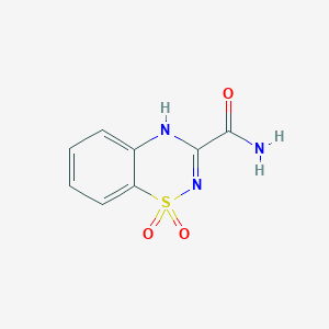 molecular formula C8H7N3O3S B14610127 1,1-Dioxo-1,4-dihydro-1lambda~6~,2,4-benzothiadiazine-3-carboxamide CAS No. 57864-76-3