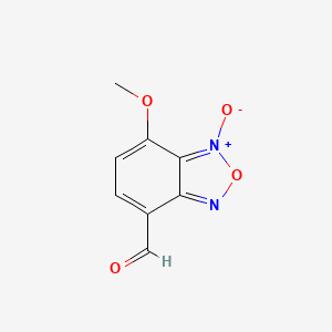 molecular formula C8H6N2O4 B14610133 7-Methoxy-1-oxo-2,1lambda~5~,3-benzoxadiazole-4-carbaldehyde CAS No. 61063-01-2