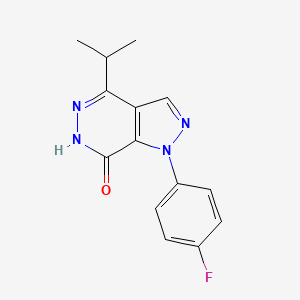 molecular formula C14H13FN4O B1461015 1-(4-fluorophenyl)-4-isopropyl-1,6-dihydro-7H-pyrazolo[3,4-d]pyridazin-7-one CAS No. 1105196-55-1