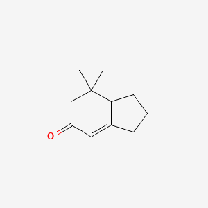 molecular formula C11H16O B14610155 7,7-Dimethyl-1,2,3,6,7,7a-hexahydro-5H-inden-5-one CAS No. 60934-66-9