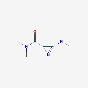 molecular formula C7H13N3O B14610175 2H-Azirine-2-carboxamide, 3-(dimethylamino)-N,N-dimethyl- CAS No. 59566-40-4