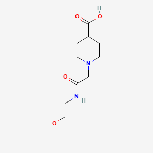 molecular formula C11H20N2O4 B1461018 1-(2-((2-Methoxyethyl)amino)-2-oxoethyl)piperidine-4-carboxylic acid CAS No. 1156269-81-6