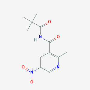 N-(2,2-Dimethylpropanoyl)-2-methyl-5-nitropyridine-3-carboxamide