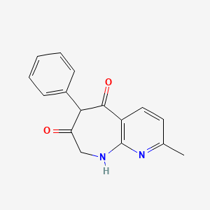 molecular formula C16H14N2O2 B14610277 2-methyl-6-phenyl-8,9-dihydro-5H-pyrido[2,3-b]azepine-5,7(6H)-dione CAS No. 57419-98-4