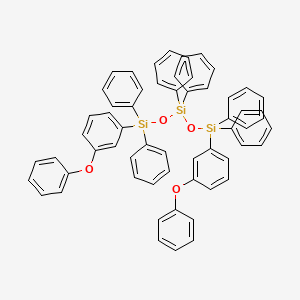 molecular formula C60H48O4Si3 B14610278 1,5-Bis(3-phenoxyphenyl)-1,1,3,3,5,5-hexaphenyltrisiloxane CAS No. 59024-70-3