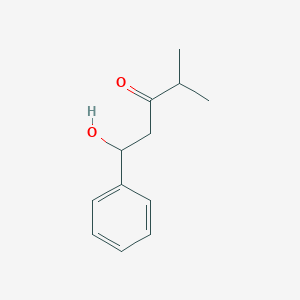 molecular formula C12H16O2 B14610316 1-Hydroxy-4-methyl-1-phenylpentan-3-one CAS No. 59357-09-4