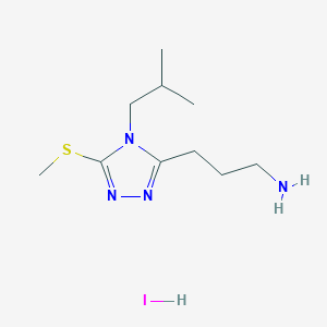 3-[4-isobutyl-5-(methylthio)-4H-1,2,4-triazol-3-yl]propan-1-amine hydroiodide