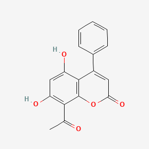 8-Acetyl-5,7-dihydroxy-4-phenyl-2H-1-benzopyran-2-one