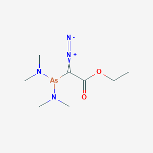 2-[Bis(dimethylamino)arsanyl]-2-diazonio-1-ethoxyethen-1-olate