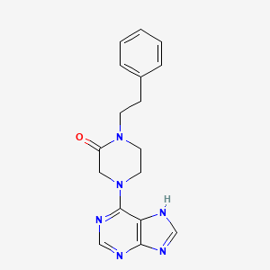 1-Phenethyl-4-(9H-purin-6-yl)-2-piperazinone