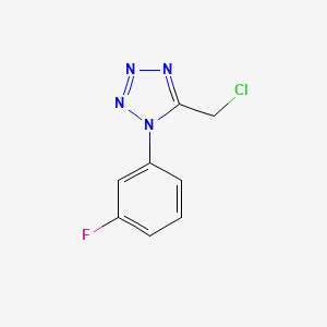 molecular formula C8H6ClFN4 B1461036 5-(chloromethyl)-1-(3-fluorophenyl)-1H-tetrazole CAS No. 1105194-91-9