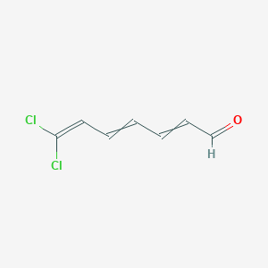 molecular formula C7H6Cl2O B14610360 7,7-Dichlorohepta-2,4,6-trienal CAS No. 59740-53-3