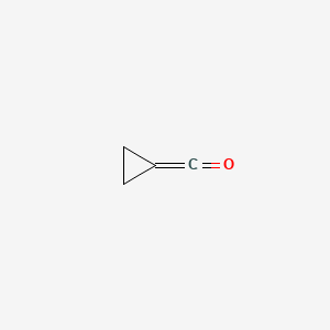 molecular formula C4H4O B14610368 Methanone, cyclopropylidene- CAS No. 59078-44-3