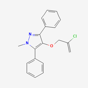 molecular formula C19H17ClN2O B14610380 4-[(2-Chloroprop-2-en-1-yl)oxy]-1-methyl-3,5-diphenyl-1H-pyrazole CAS No. 60627-66-9