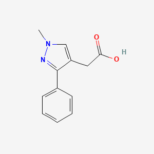 molecular formula C12H12N2O2 B1461039 2-(1-methyl-3-phenyl-1H-pyrazol-4-yl)acetic acid CAS No. 1216085-59-4