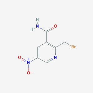 2-(Bromomethyl)-5-nitropyridine-3-carboxamide