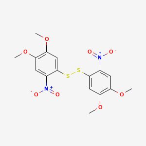 molecular formula C16H16N2O8S2 B14610418 Bis(4,5-dimethoxy-2-nitrophenyl)disulfide CAS No. 58249-73-3