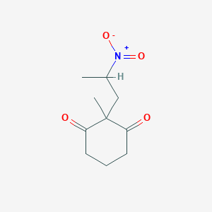 molecular formula C10H15NO4 B14610498 2-Methyl-2-(2-nitropropyl)cyclohexane-1,3-dione CAS No. 57822-04-5