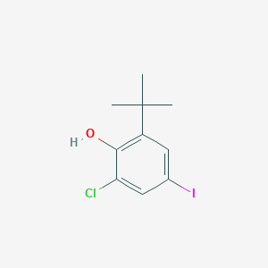 molecular formula C10H12ClIO B14610531 2-tert-Butyl-6-chloro-4-iodophenol CAS No. 60803-28-3