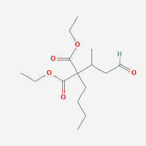 Propanedioic acid, butyl(1-methyl-3-oxopropyl)-, diethyl ester