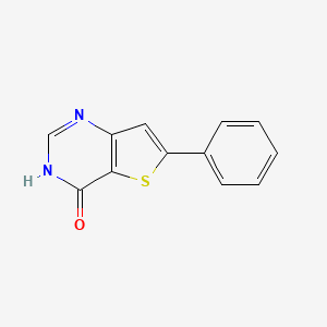 molecular formula C12H8N2OS B1461057 6-苯基噻吩并[3,2-d]嘧啶-4(3H)-酮 CAS No. 209853-24-7