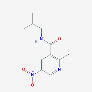 molecular formula C11H15N3O3 B14610582 2-Methyl-N-(2-methylpropyl)-5-nitropyridine-3-carboxamide CAS No. 59290-08-3