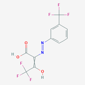 B1461059 4,4,4-trifluoro-3-oxo-2-{(E)-2-[3-(trifluoromethyl)phenyl]hydrazono}butanoic acid CAS No. 478066-87-4