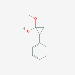 molecular formula C10H12O2 B14610591 Cyclopropanol, 1-methoxy-2-phenyl- CAS No. 56955-33-0