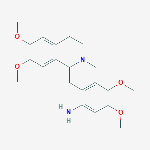 molecular formula C21H28N2O4 B14610604 2-[(6,7-Dimethoxy-2-methyl-1,2,3,4-tetrahydroisoquinolin-1-yl)methyl]-4,5-dimethoxyaniline CAS No. 59444-58-5