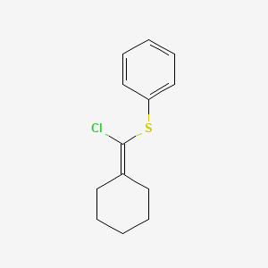 Benzene, [(chlorocyclohexylidenemethyl)thio]-