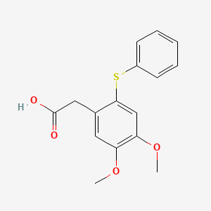 [4,5-Dimethoxy-2-(phenylsulfanyl)phenyl]acetic acid