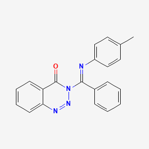 molecular formula C21H16N4O B14610631 1,2,3-Benzotriazin-4(3H)-one, 3-[[(4-methylphenyl)imino]phenylmethyl]- CAS No. 58217-21-3