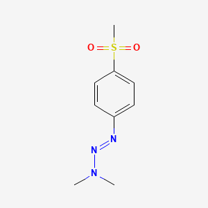 molecular formula C9H13N3O2S B14610649 (1E)-1-[4-(Methanesulfonyl)phenyl]-3,3-dimethyltriaz-1-ene CAS No. 59708-17-7