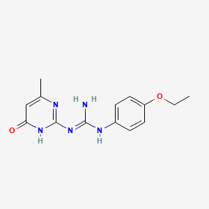 B1461065 N-(4-ethoxyphenyl)-N'-(6-methyl-4-oxo-1,4-dihydropyrimidin-2-yl)guanidine CAS No. 131699-72-4
