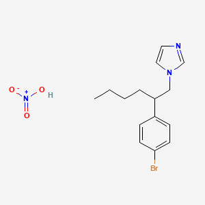 molecular formula C15H20BrN3O3 B14610654 1-[2-(4-Bromophenyl)hexyl]imidazole;nitric acid CAS No. 58831-19-9