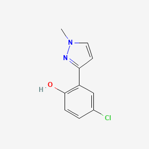 molecular formula C10H9ClN2O B1461069 4-氯-2-(1-甲基-1H-吡唑-3-基)酚 CAS No. 36141-22-7
