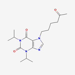 7-(5-Oxohexyl)-1,3-di(propan-2-yl)-3,7-dihydro-1H-purine-2,6-dione