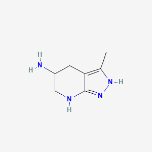 3-methyl-1H,4H,5H,6H,7H-pyrazolo[3,4-b]pyridin-5-amine