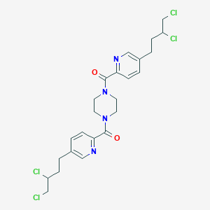 molecular formula C24H28Cl4N4O2 B14610737 (Piperazine-1,4-diyl)bis{[5-(3,4-dichlorobutyl)pyridin-2-yl]methanone} CAS No. 58247-62-4