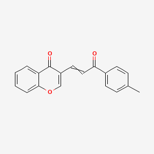 molecular formula C19H14O3 B14610744 3-[3-(4-Methylphenyl)-3-oxoprop-1-enyl]chromen-4-one CAS No. 59431-43-5