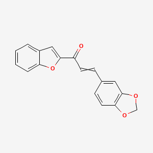 molecular formula C18H12O4 B14610746 2-Propen-1-one, 3-(1,3-benzodioxol-5-yl)-1-(2-benzofuranyl)- CAS No. 58583-45-2