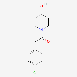 molecular formula C13H16ClNO2 B1461078 2-(4-Chlorophenyl)-1-(4-hydroxypiperidin-1-yl)ethan-1-one CAS No. 1082804-80-5