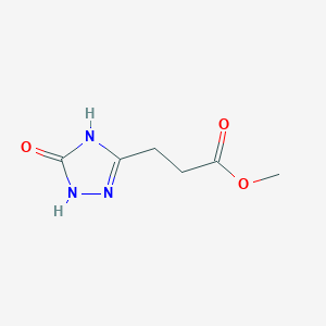 molecular formula C6H9N3O3 B1461079 methyl 3-(5-hydroxy-1H-1,2,4-triazol-3-yl)propanoate CAS No. 1379811-65-0