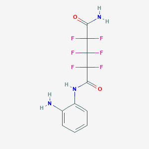 molecular formula C11H9F6N3O2 B14610791 N~1~-(2-Aminophenyl)-2,2,3,3,4,4-hexafluoropentanediamide CAS No. 60351-78-2