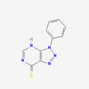 molecular formula C10H7N5S B1461080 3-Phenyl-3H-[1,2,3]triazolo[4,5-d]pyrimidine-7-thiol CAS No. 13925-53-6