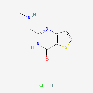 molecular formula C8H10ClN3OS B1461083 2-((甲基氨基)甲基)噻吩并[3,2-d]嘧啶-4(3H)-酮盐酸盐 CAS No. 923216-51-7