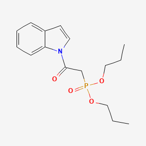 molecular formula C16H22NO4P B14610830 Dipropyl [2-(1H-indol-1-yl)-2-oxoethyl]phosphonate CAS No. 57225-69-1