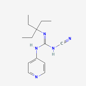 Guanidine, 2-cyano-1-(1,1-diethylpropyl)-3-(4-pyridyl)-